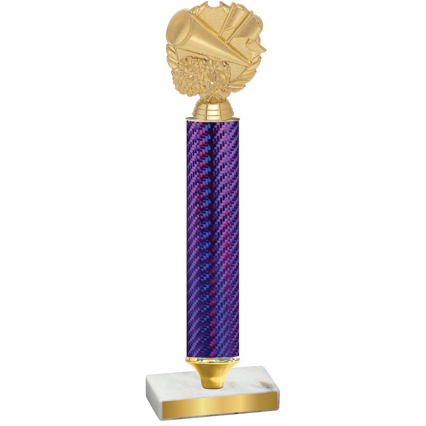 Value Purple Carbon Fiber Cheerleading Trophy