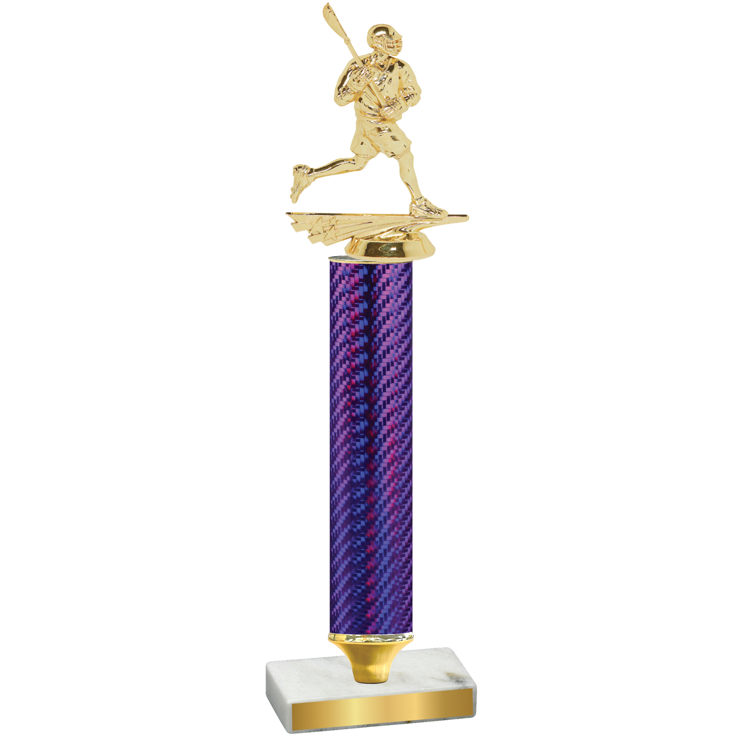 Value Purple Carbon Fiber Lacrosse Trophy