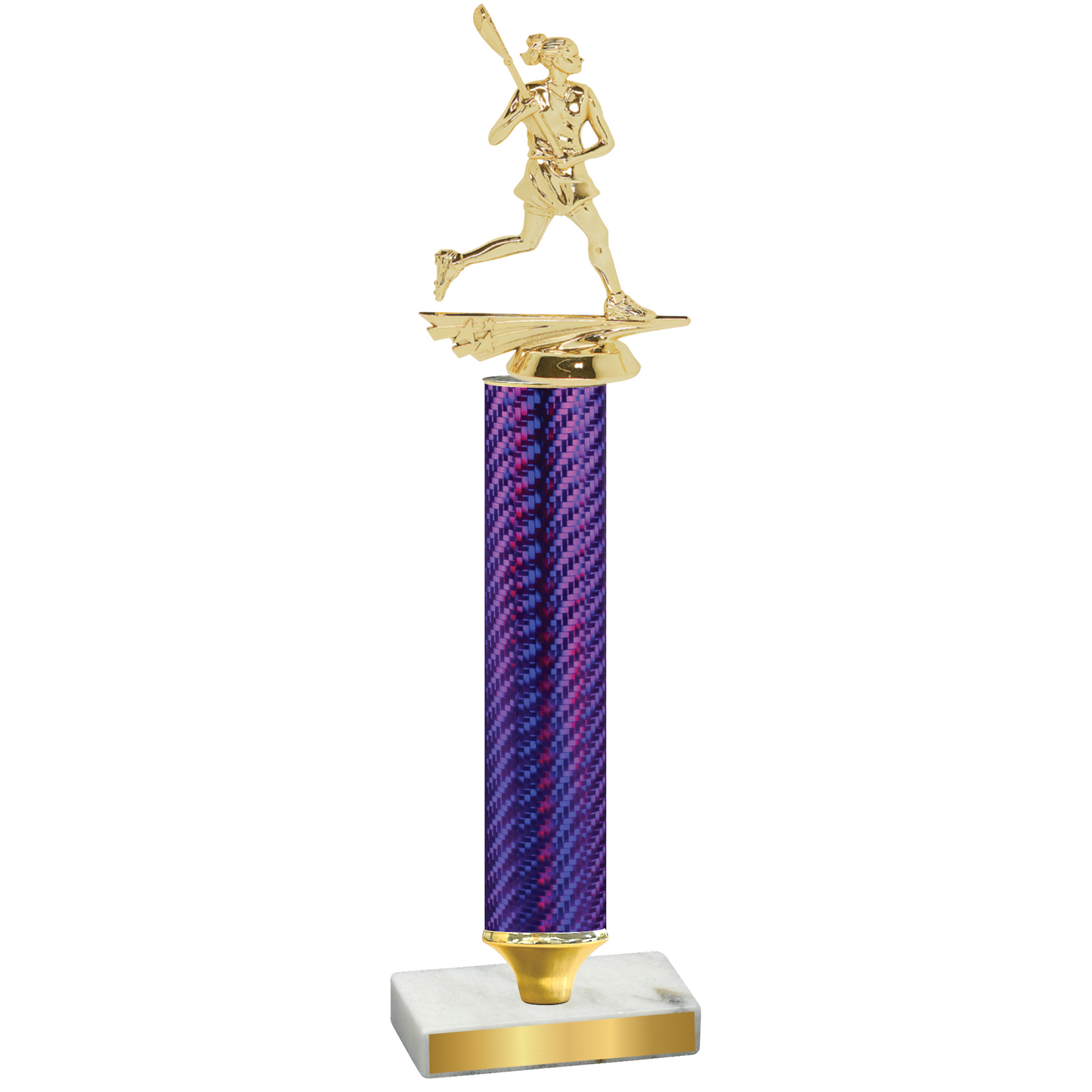 Value Purple Carbon Fiber Lacrosse Trophy