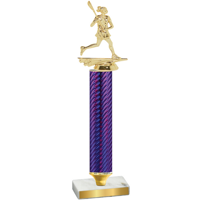 Value Purple Carbon Fiber Lacrosse Trophy