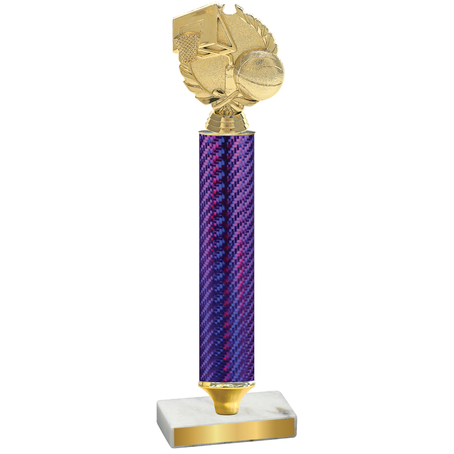 Value Purple Carbon Fiber Basketball Trophy