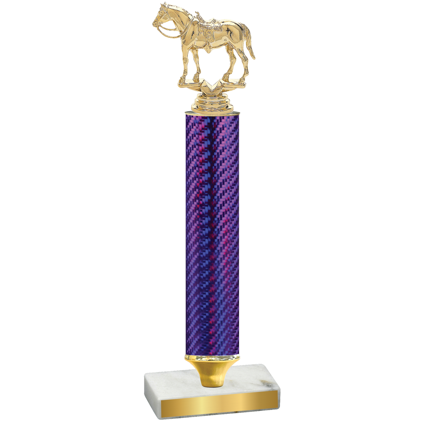 Value Purple Carbon Fiber Horses Trophy