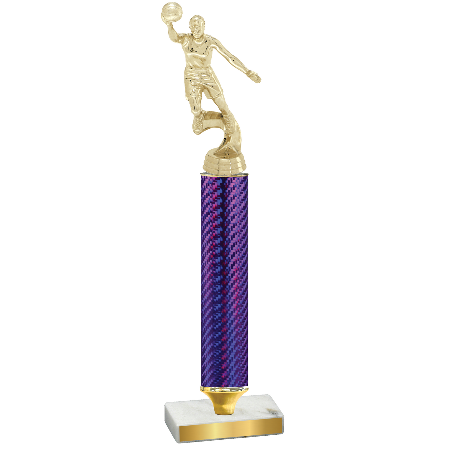 Value Purple Carbon Fiber Basketball Trophy