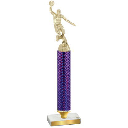 Value Purple Carbon Fiber Basketball Trophy