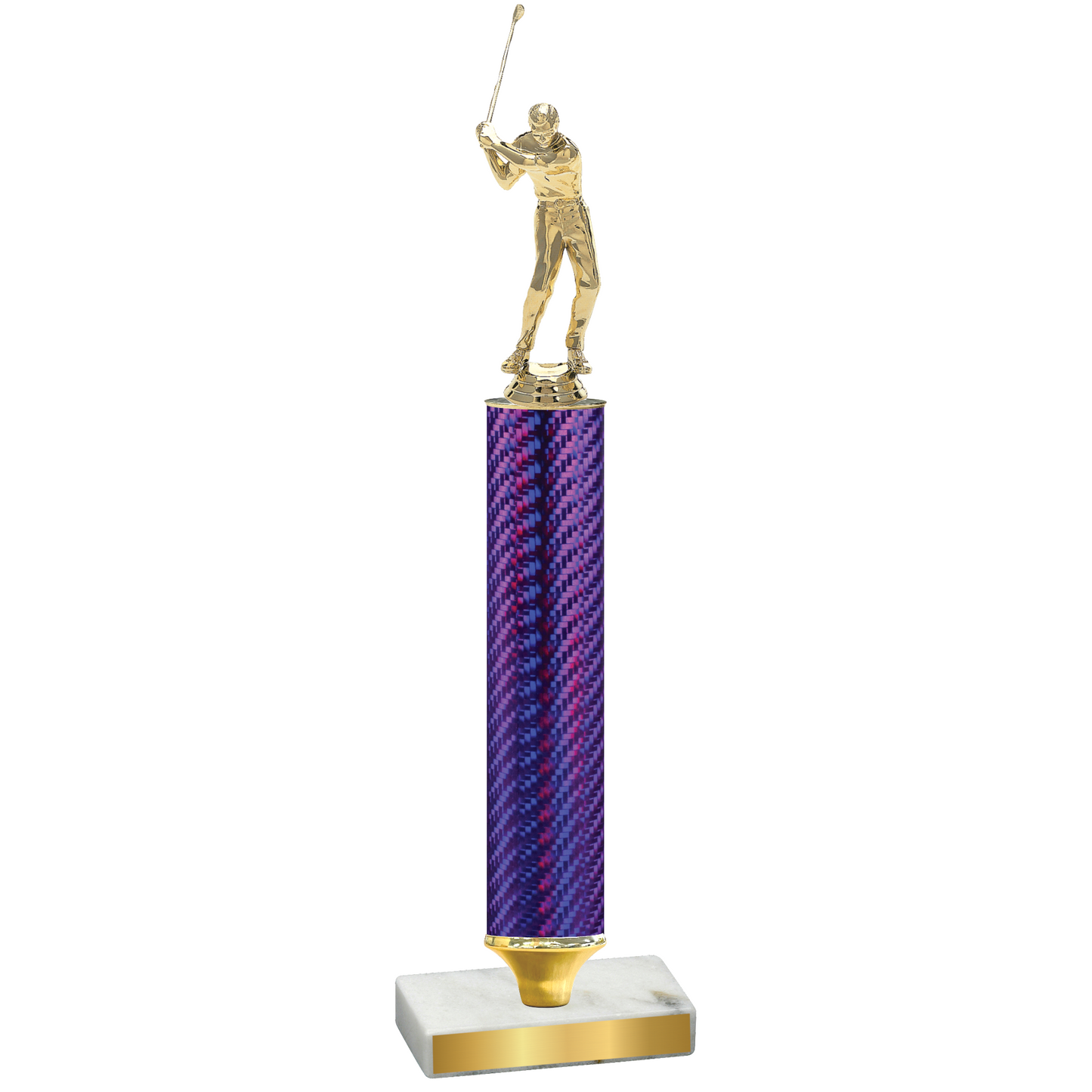 Value Purple Carbon Fiber Golf Trophy