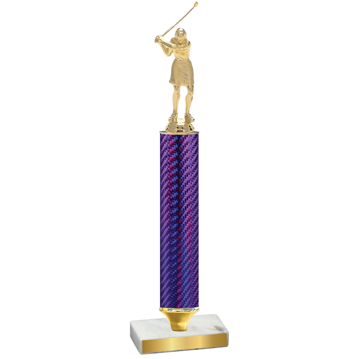 Value Purple Carbon Fiber Golf Trophy