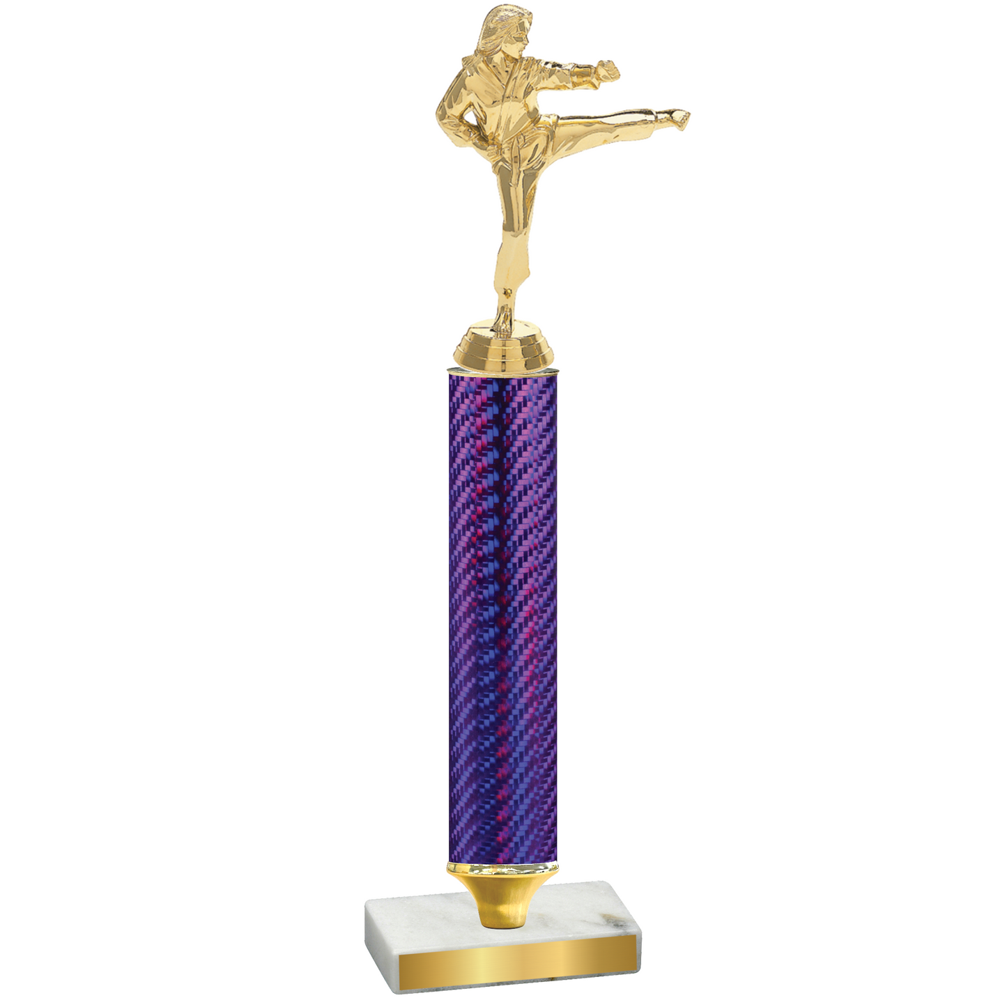 Value Purple Carbon Fiber Karate Trophy