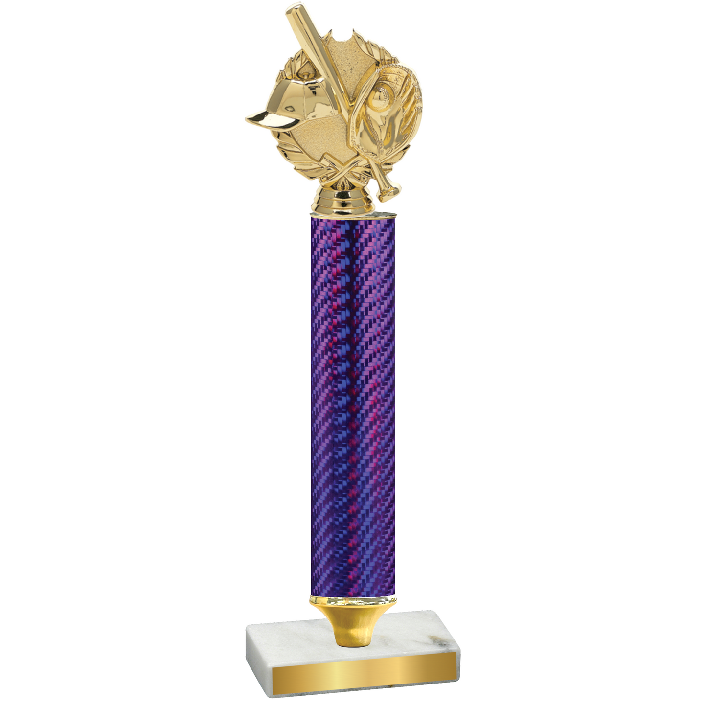 Value Purple Carbon Fiber Baseball Trophy