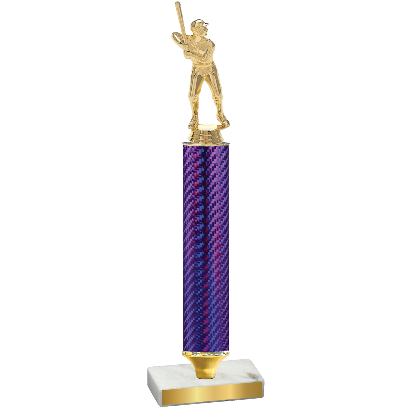 Value Purple Carbon Fiber Baseball Trophy