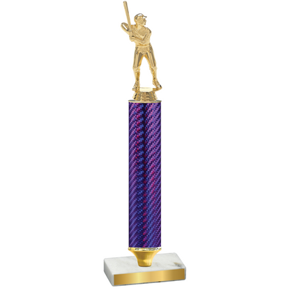 Value Purple Carbon Fiber Baseball Trophy