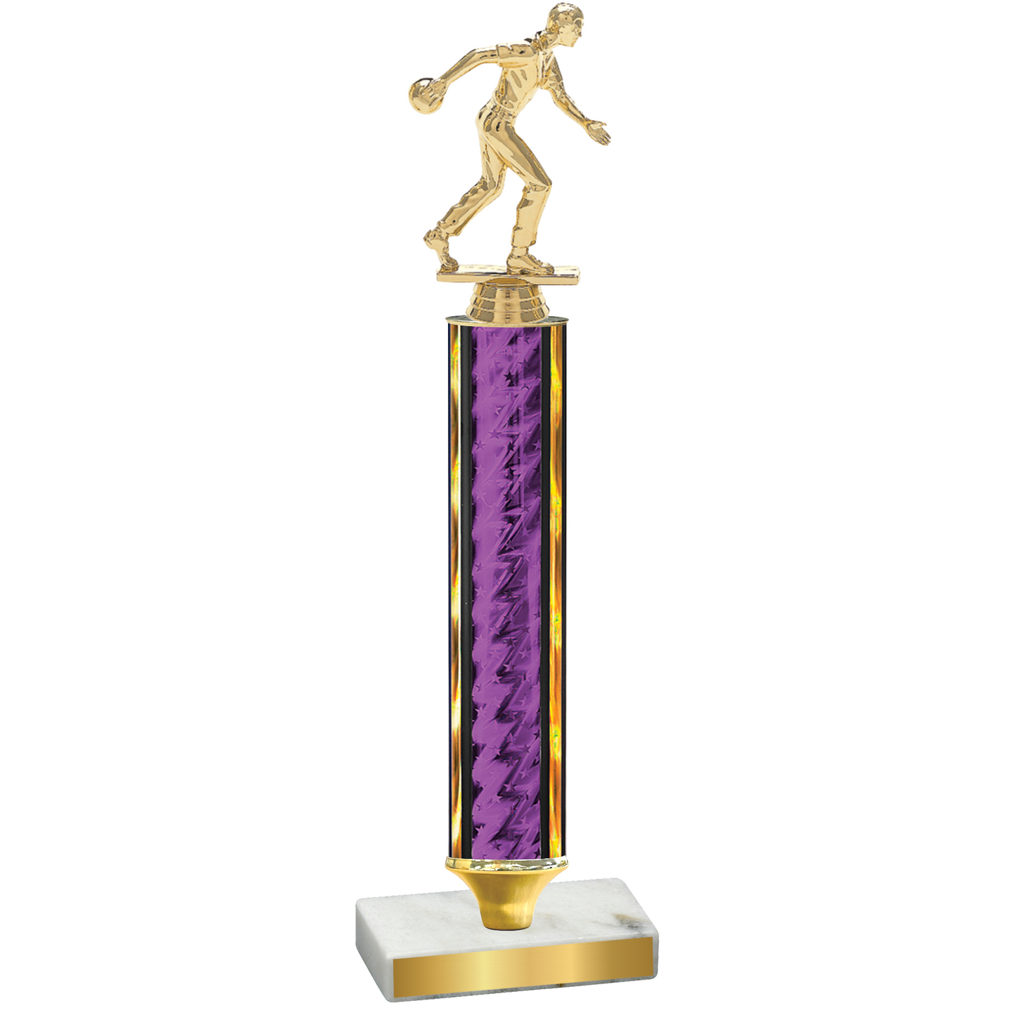 Value Purple Glacier Bowling Trophy