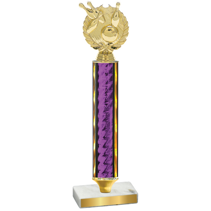 Value Purple Glacier Bowling Trophy