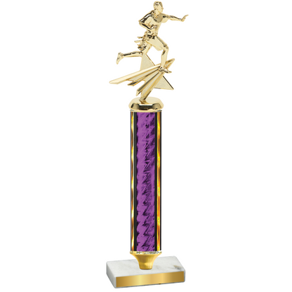 Value Purple Glacier Flag Football Trophy