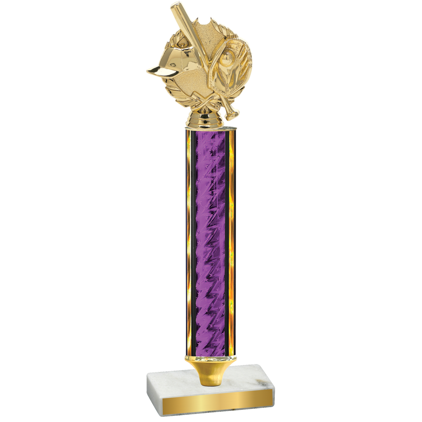 Value Purple Glacier Baseball Trophy