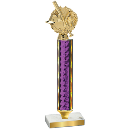 Value Purple Glacier Baseball Trophy