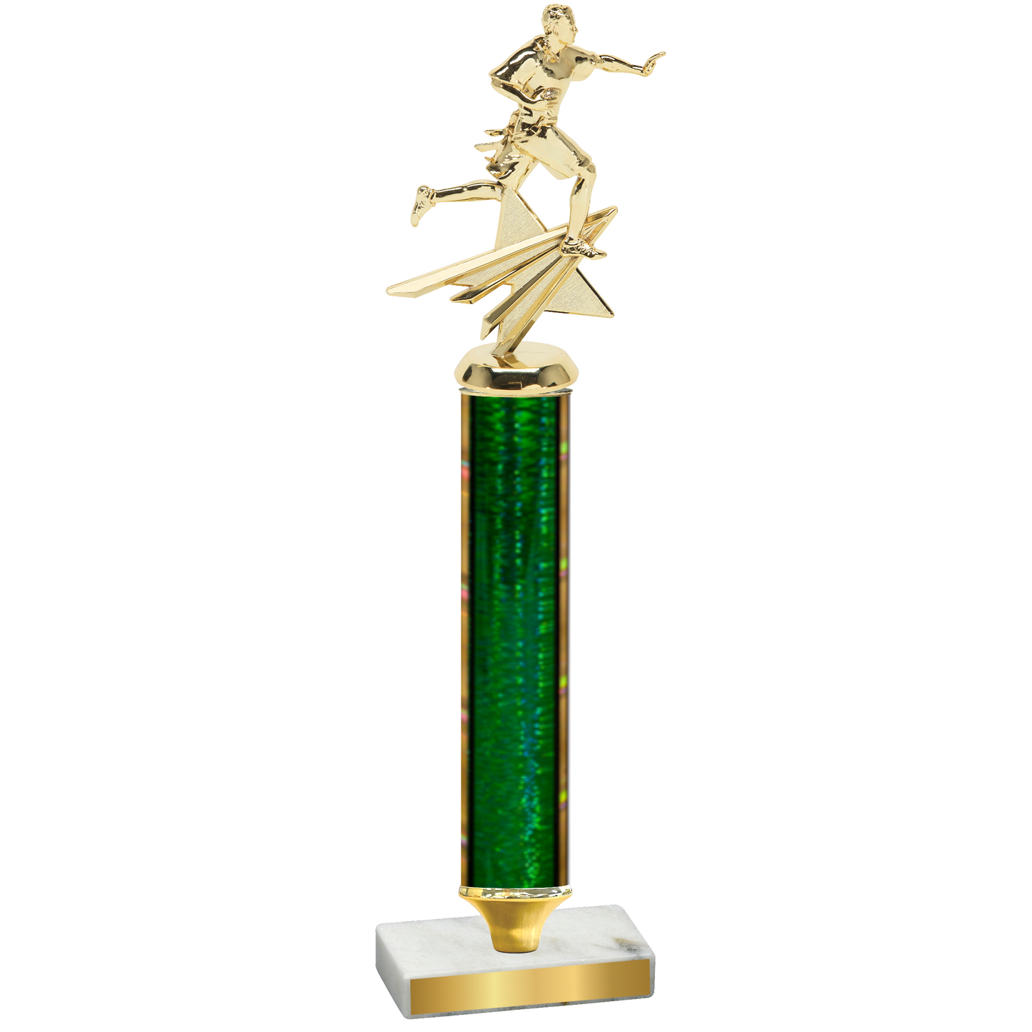 Value Green Glacier Flag Football Trophy