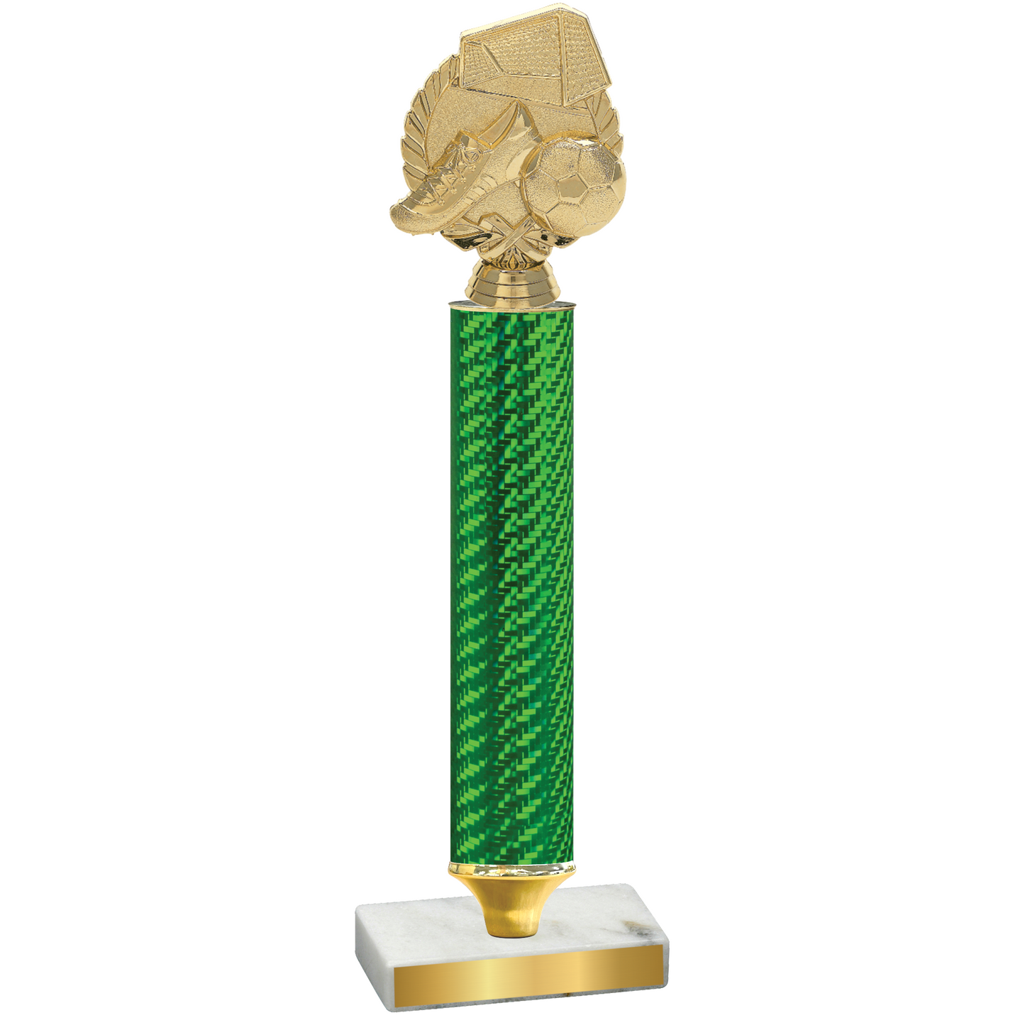 Value Green Carbon Fiber Soccer Trophy