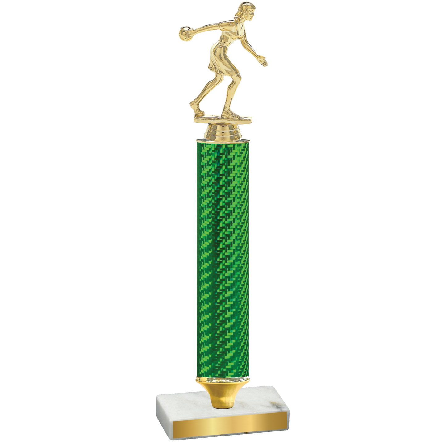 Value Green Carbon Fiber Bowling Trophy