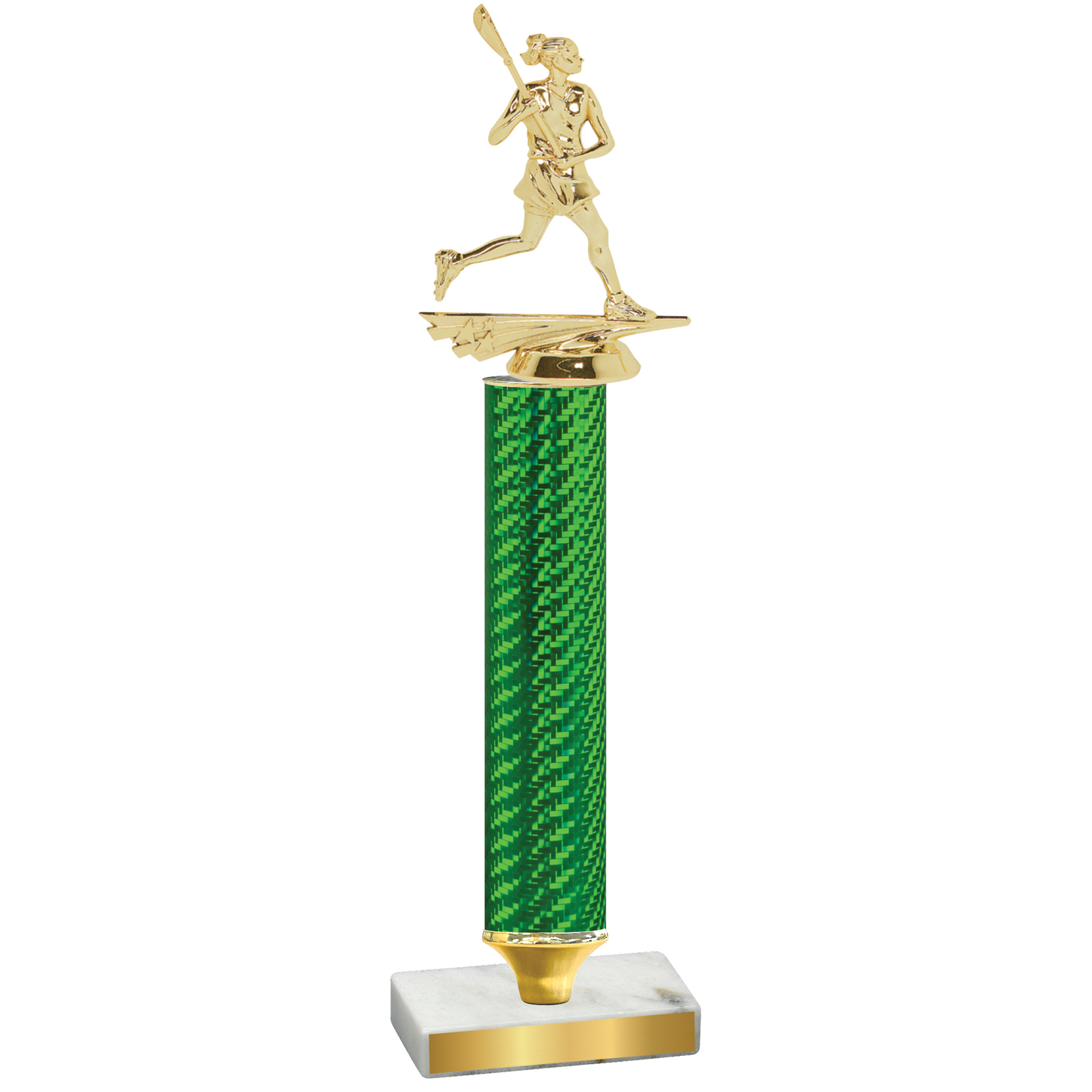 Value Green Carbon Fiber Lacrosse Trophy