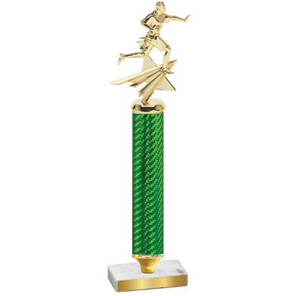 Value Green Carbon Fiber Flag Football Trophy