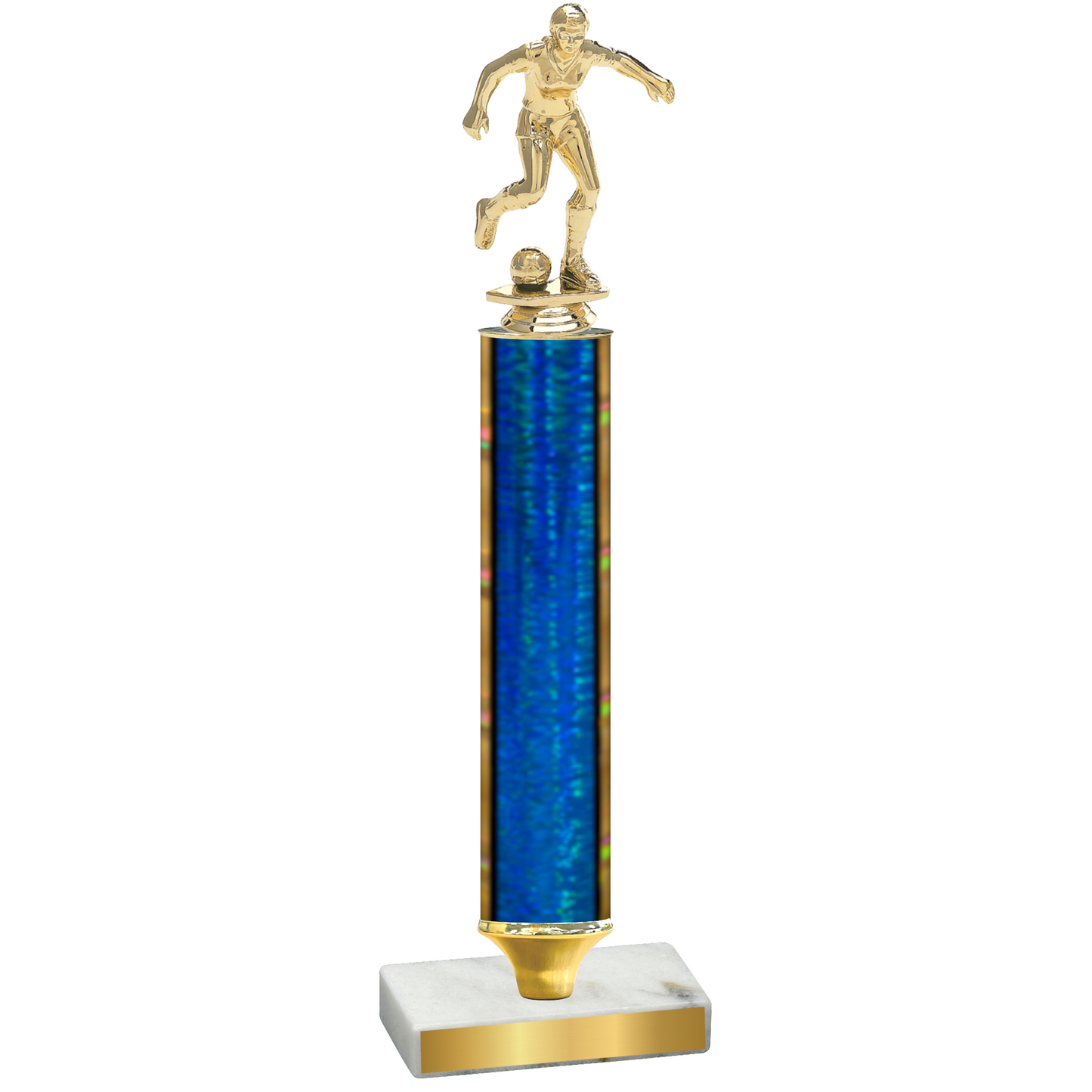 Value Blue Glacier Soccer Trophy