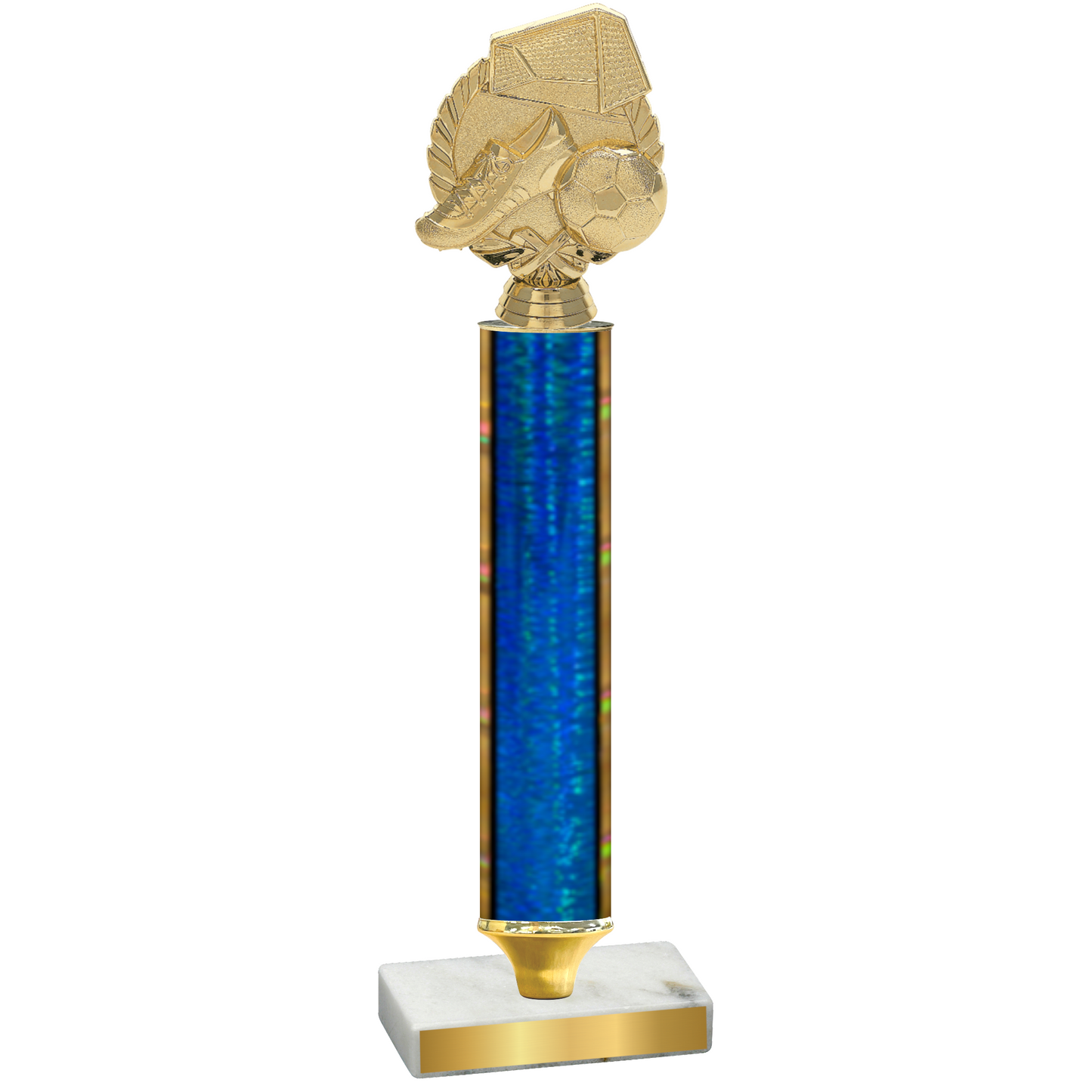 Value Blue Glacier Soccer Trophy