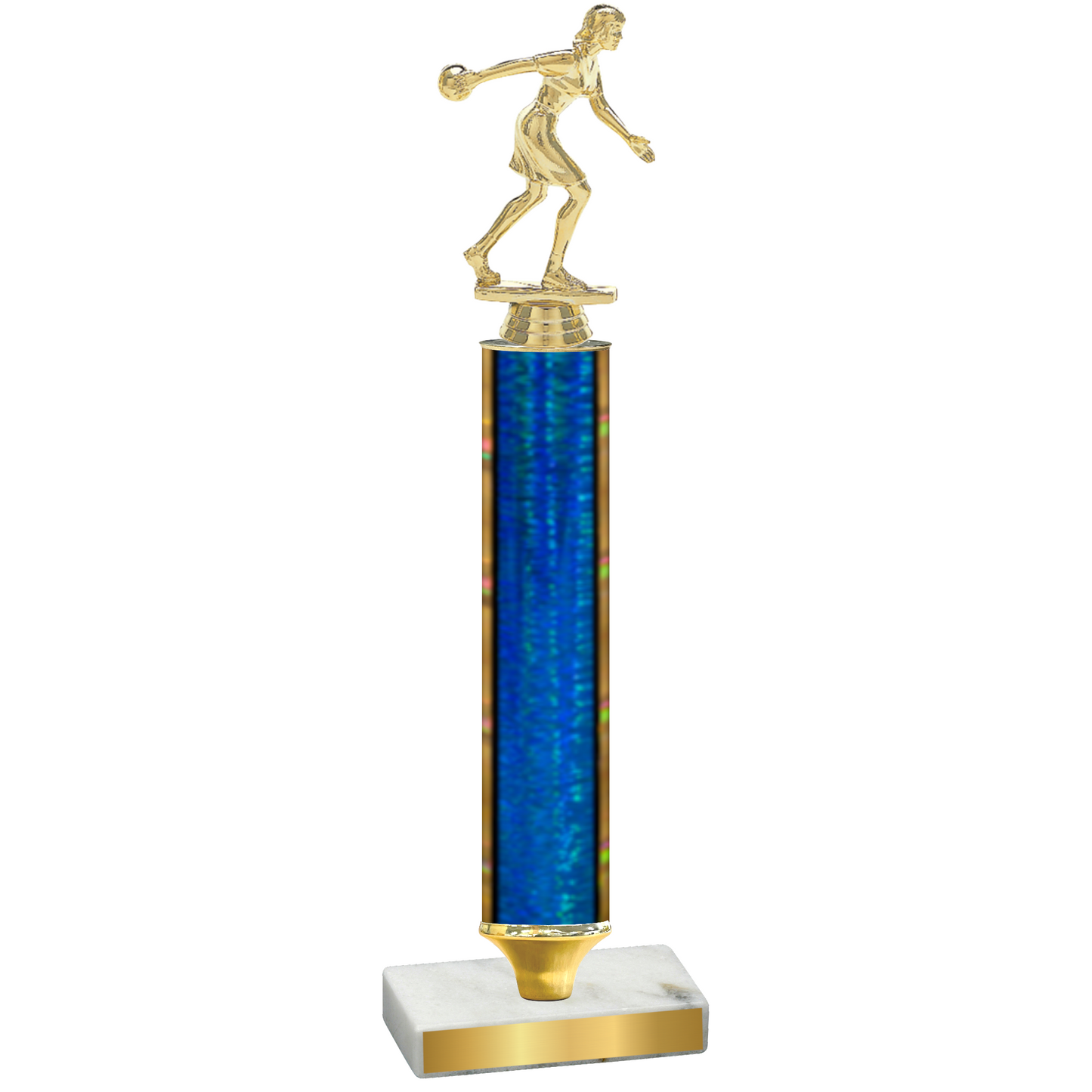 Value Blue Glacier Bowling Trophy