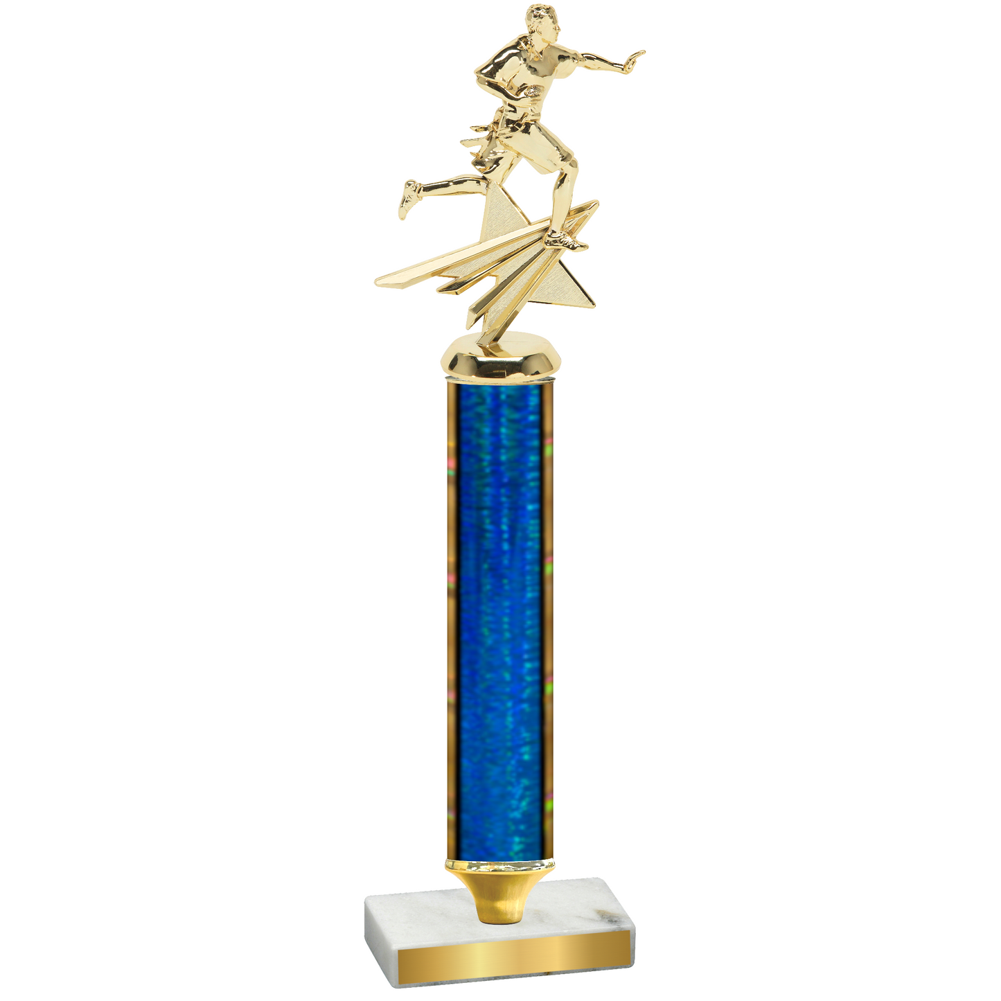 Value Blue Glacier Flag Football Trophy