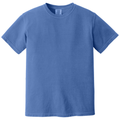 Flo Blue front - COMFORT COLORS Heavyweight Ring Spun Tee