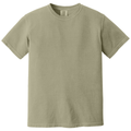 Khaki front - COMFORT COLORS Heavyweight Ring Spun Tee