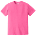 Neon Pink front - COMFORT COLORS Heavyweight Ring Spun Tee