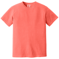 Neon Red Orange front - COMFORT COLORS Heavyweight Ring Spun Tee