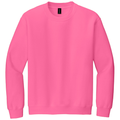 Safety Pink front - Gildan Heavy Blend Crewneck Sweatshirt