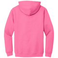 Safety Pink back - Gildan Heavy Blend Hooded Sweatshirt