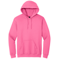 Safety Pink front - Gildan Heavy Blend Hooded Sweatshirt