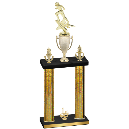 Double Gold Glacier First Place Football Trophy