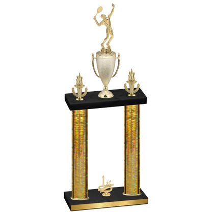 Double Gold Glacier First Place Tennis Trophy