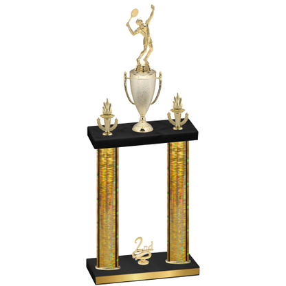 Double Gold Glacier Second Place Tennis Trophy