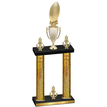 Double Gold Glacier Victory Football Trophy
