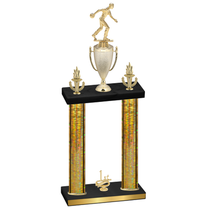 Double Gold Glacier First Place Bowling Trophy