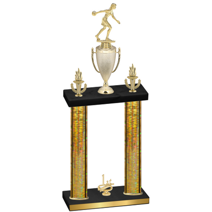 Double Gold Glacier First Place Bowling Trophy