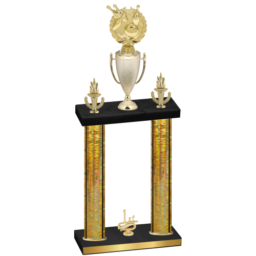 Double Gold Glacier First Place Bowling Trophy