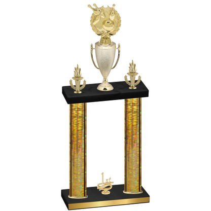 Double Gold Glacier First Place Bowling Trophy