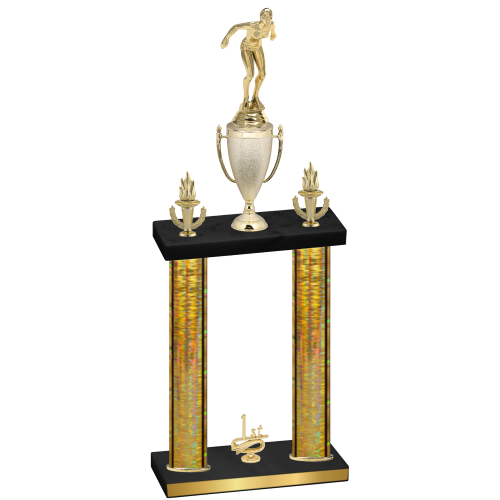 Double Gold Glacier First Place Tennis Trophy