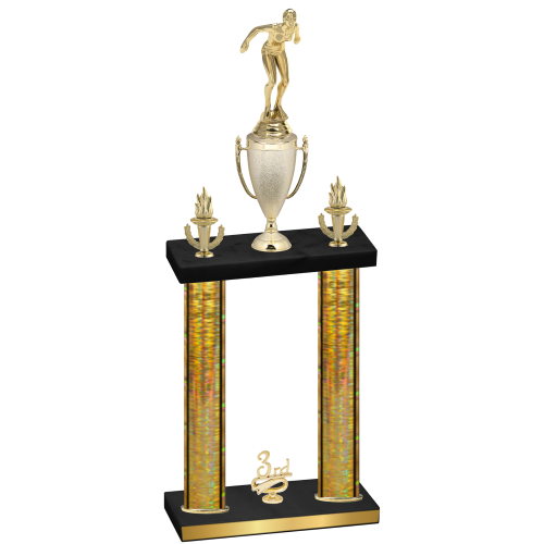 Double Gold Glacier Third Place Tennis Trophy