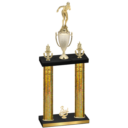 Double Gold Glacier Third Place Tennis Trophy