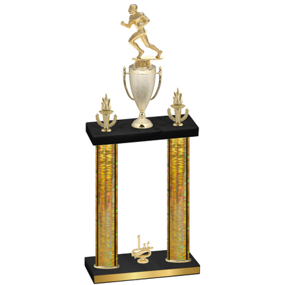 Double Gold Glacier First Place Football Trophy