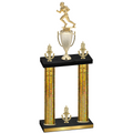 Double Gold Glacier Victory Football Trophy