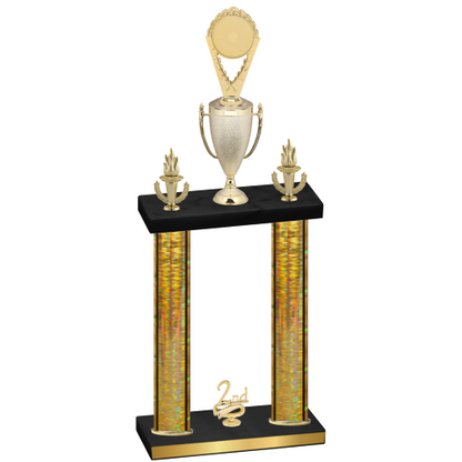 Double Gold Glacier Second Place Insert Trophy