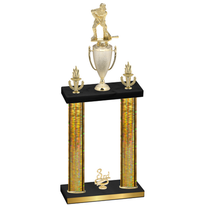 Double Gold Glacier Third Place Hockey Trophy